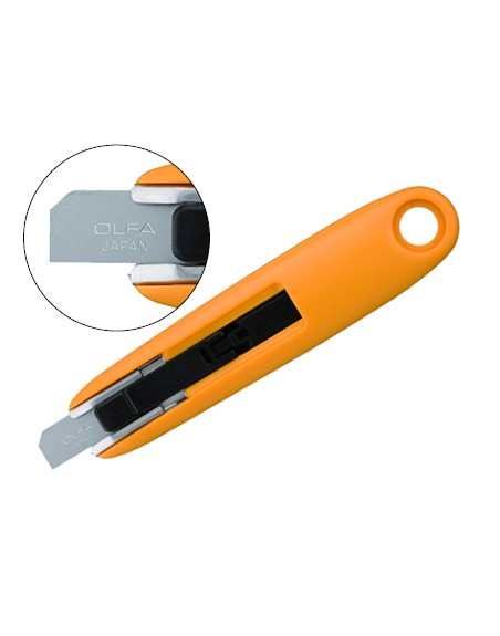Cuter olfa mini plastico cuchilla ancha 12,5 mm retractil apto para zurdos