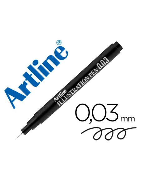 Rotulador artline calibrado micrometrico negro illustration pen ek-2803iln punta poliacetal 0,03mm