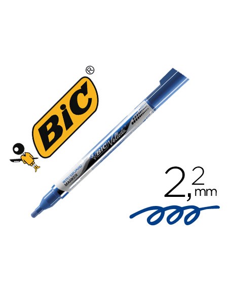Rotulador bic velleda liquid pocket punta redonda 2,2 mm azul
