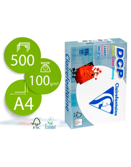 Papel fotocopiadora clairefontaine din a4 100 gramos paquete de 500 hojas