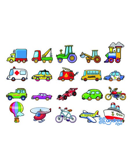 Juego andreutoys vehiculos magneticos 8 cm caja de 20 unidades surtidas 20,6x19x4,5 cm