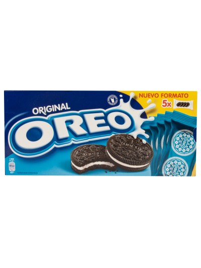 Galleta oreo original caja de 5 paquetes de 4 unidades 220 gr