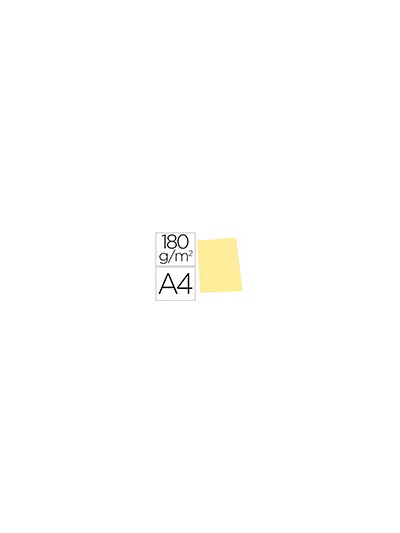 Subcarpeta cartulina gio din a4 amarillo pastel 180 g/m2