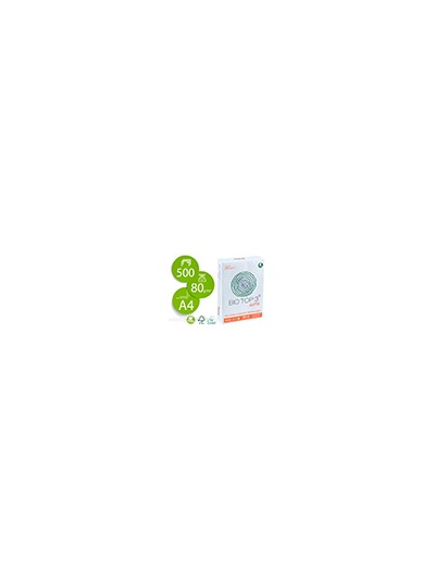 Papel fotocopiadora biotop 80g extra ecologico din a4 paquete de 500 hojas