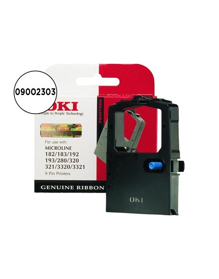 Cinta impresora oki ml280/320/321/3320/3321 cinta negra -3 millones de caracteres-