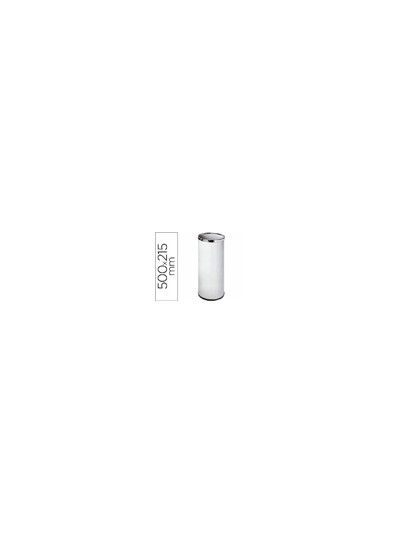 Paraguero metalico 301 blanco aros cromados 50x21,5 cm
