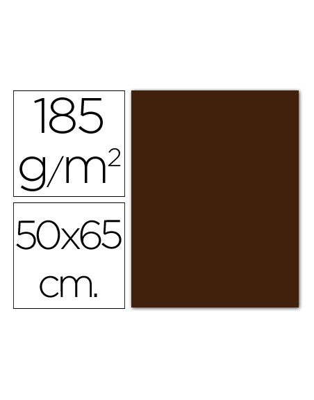 Cartulina guarro marron chocolate 50x65 cm 185 gr