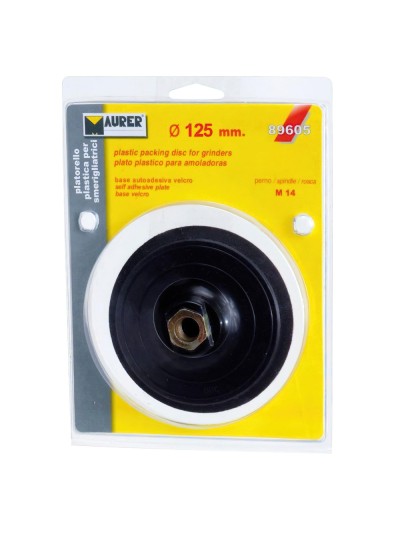 Plato Velcro Ø 125 mm. para Amoladora
