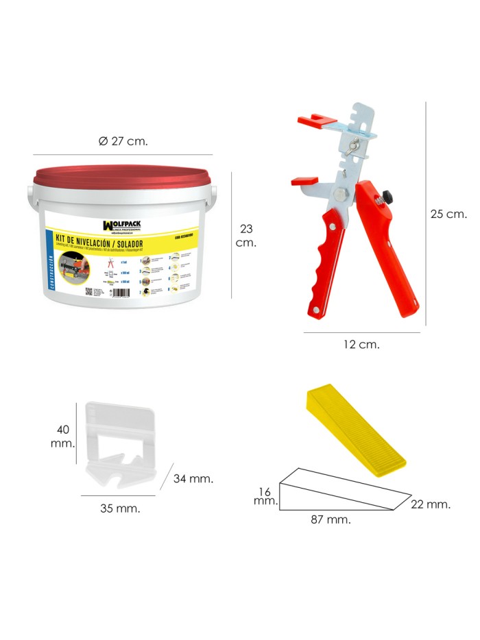 Kit Nivelador Solador (Pistola, calzos y cuñas)