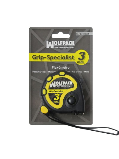 Flexometro 3 Metros Con Freno Wolfpack Grip Special