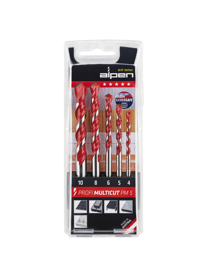 Estuche Brocas Alpen Multiusos / Universal Cilindrica   5 Piezas