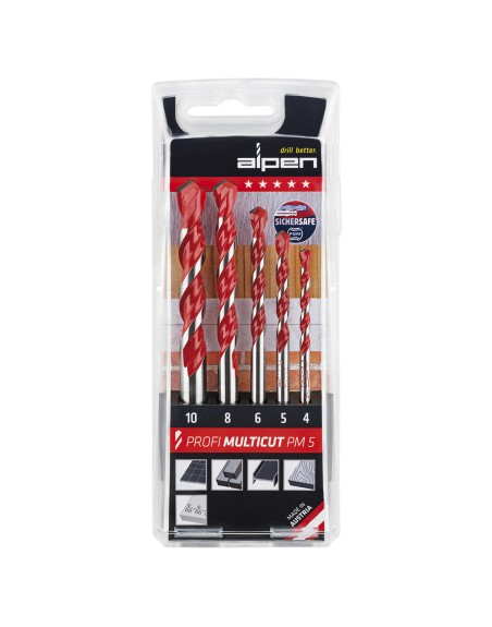Estuche Brocas Alpen Multiusos / Universal Cilindrica   5 Piezas