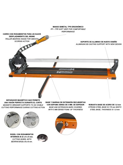 Corta Azulejos Wolfpack Profesional 800 mm.