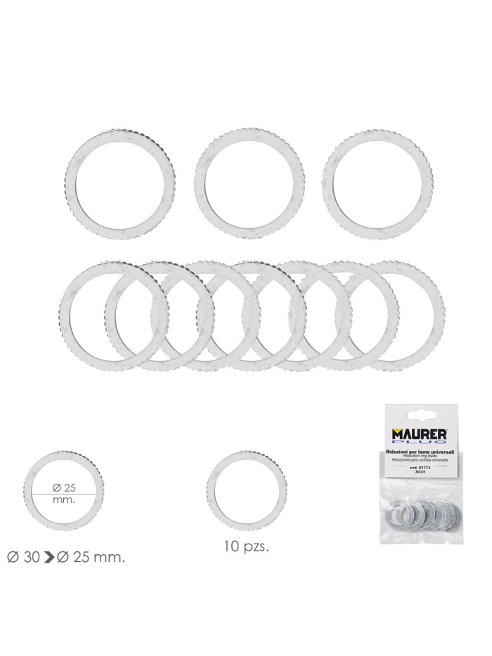 Adaptadores / Reductores Disco Corte Madera Ø 30 a Ø 25 mm. (Bolsa 10 piezas) Adaptadores / Reductores Disco Corte Madera Ø 30 a Ø 25 mm. (Bolsa 10 piezas)