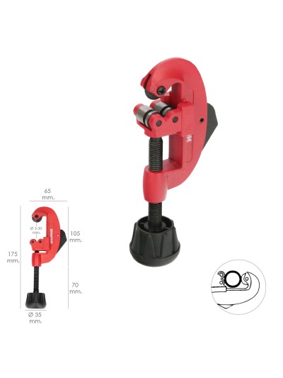 Cortador De Tubos  De Ø 3 A 30 mm. Cuerpo Realizado en Aluminio y Rodel en Acero Templado.