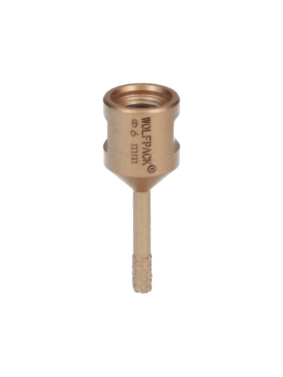 Corona Diamante Para Amoladora Ø 6 mm. Conexión Rosca M14. Corte Seco