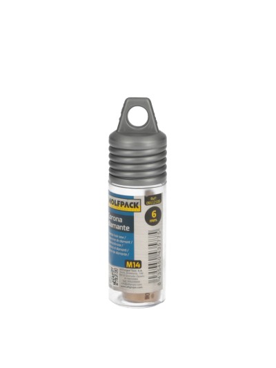 Corona Diamante Para Amoladora Ø 6 mm. Conexión Rosca M14. Corte Seco