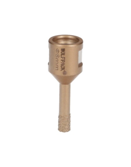 Corona Diamante Para Amoladora Ø 8 mm. Conexión Rosca M14. Corte Seco