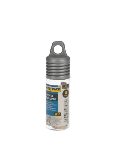 Corona Diamante Para Amoladora Ø 8 mm. Conexión Rosca M14. Corte Seco