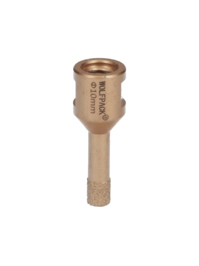 Corona Diamante Para Amoladora Ø 10 mm. Conexión Rosca M14. Corte Seco