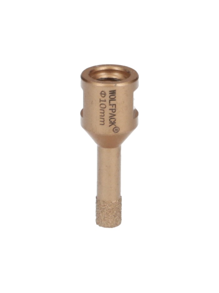 Corona Diamante Para Amoladora Ø 10 mm. Conexión Rosca M14. Corte Seco