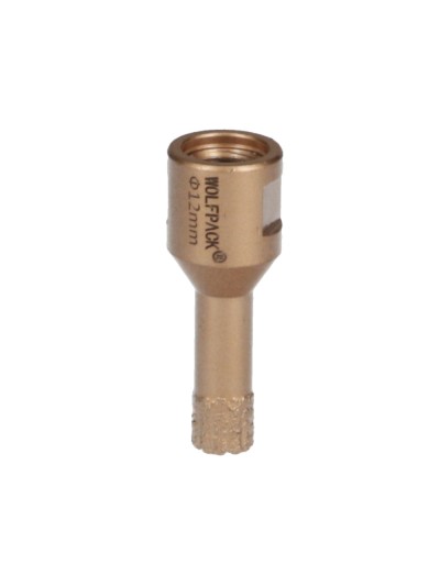 Corona Diamante Para Amoladora Ø 12 mm. Conexión Rosca M14. Corte Seco