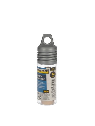 Corona Diamante Para Amoladora Ø 12 mm. Conexión Rosca M14. Corte Seco