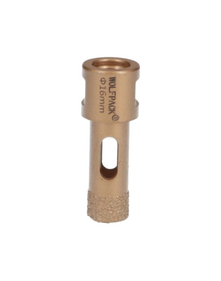 Corona Diamante Para Amoladora Ø 16 mm. Conexión Rosca M14. Corte Seco