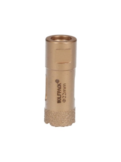 Corona Diamante Para Amoladora Ø 22 mm. Conexión Rosca M14. Corte Seco