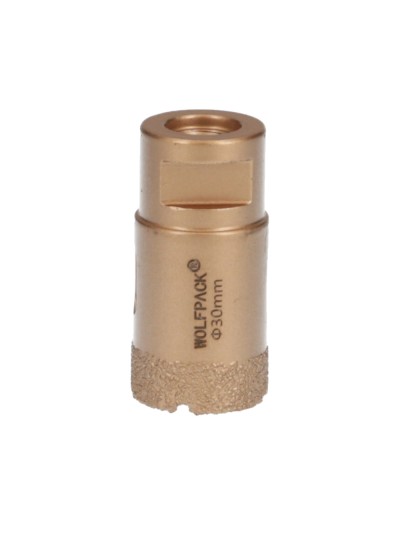 Corona Diamante Para Amoladora Ø 30 mm. Conexión Rosca M14. Corte Seco