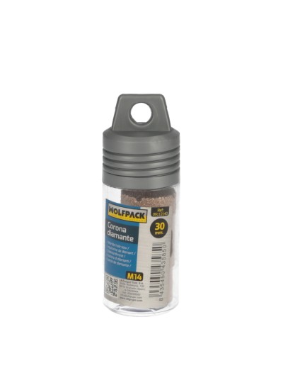 Corona Diamante Para Amoladora Ø 30 mm. Conexión Rosca M14. Corte Seco