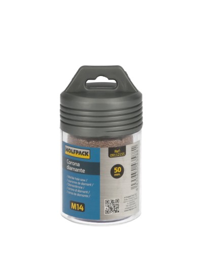 Corona Diamante Para Amoladora Ø 50 mm. Conexión Rosca M14. Corte Seco