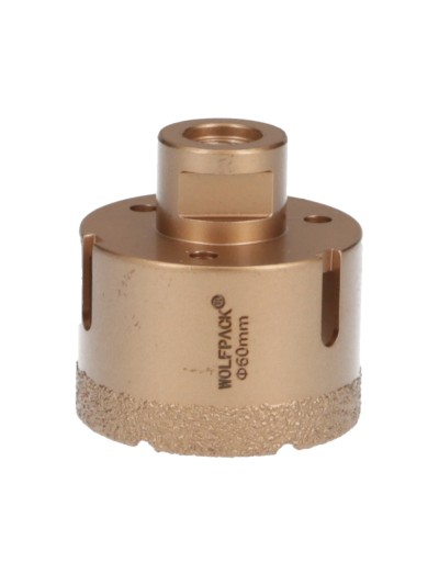 Corona Diamante Para Amoladora Ø 60 mm. Conexión Rosca M14. Corte Seco