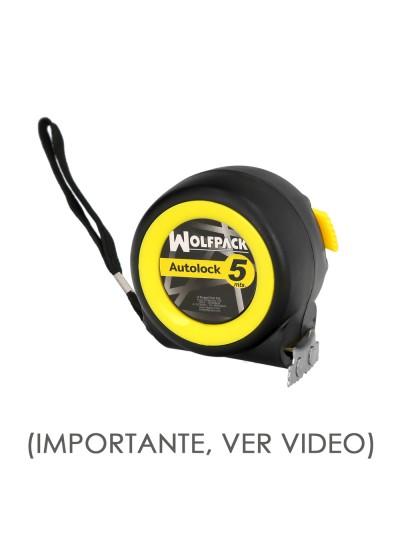 Flexometro Sistema Autolock Con Freno Automatico Longitud 5 Metros Ancho Cinta 25 mm. Magnetico. Cinta Metrica Freno Automatico