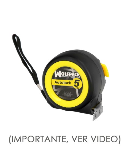 Flexometro Sistema Autolock Con Freno Automatico Longitud 5 Metros Ancho Cinta 25 mm. Magnetico. Cinta Metrica Freno Automatico