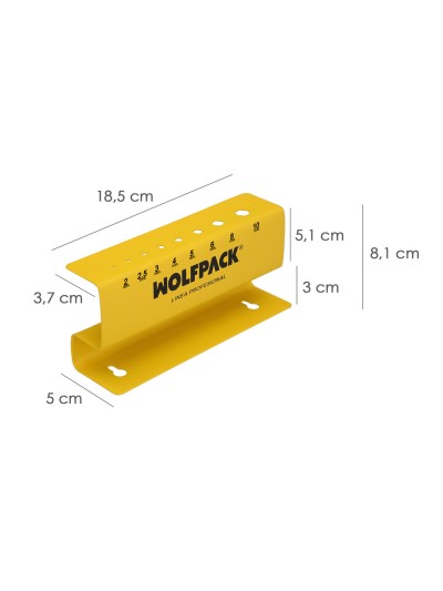 Soporte Para Llaves Allen Mango T Con Capacidad Para 8 Llaves, Organizador Llaves Allen