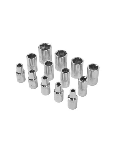 Juego Llaves De Vaso y Puntas 1/4" 46 Piezas. Con Apadtador. Cromo Vanadio, Kit Llave Combinada, Kit Carraca, Juego Llaves Vaso