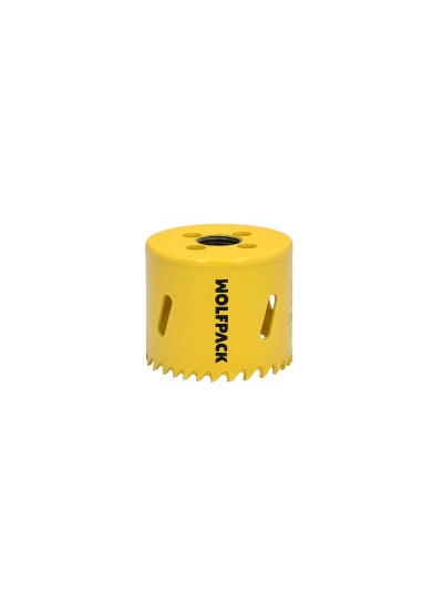 Corona Sierra Bimetal Ø 57 mm. Templado Termico, Base Reforzada. Corona Madera, Broca Agujeros Madera, Acero, Hierro, Plasticos