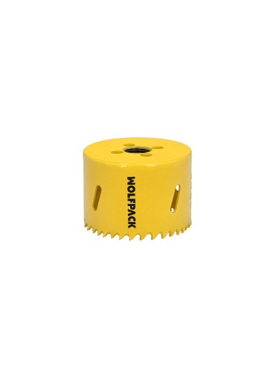 Corona Sierra Bimetal Ø 64 mm. Templado Termico, Base Reforzada. Corona Madera, Broca Agujeros Madera, Acero, Hierro, Plasticos