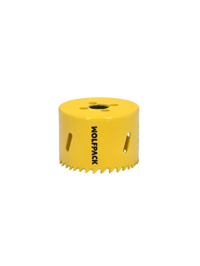 Corona Sierra Bimetal Ø 65 mm. Templado Termico, Base Reforzada. Corona Madera, Broca Agujeros Madera, Acero, Hierro, Plasticos