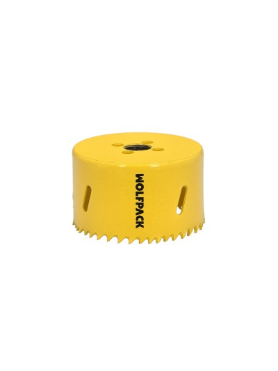 Corona Sierra Bimetal Ø 73 mm. Templado Termico, Base Reforzada. Corona Madera, Broca Agujeros Madera, Acero, Hierro, Plasticos