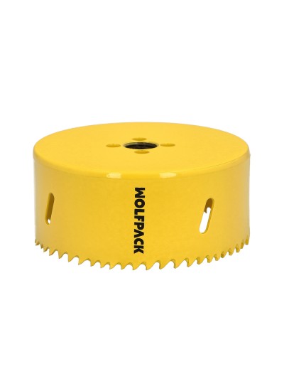 Corona Sierra Bimetal Ø 105 mm. Templado Termico, Base Reforzada. Corona Madera, Broca Agujeros Madera, Acero, Hierro, Plasticos