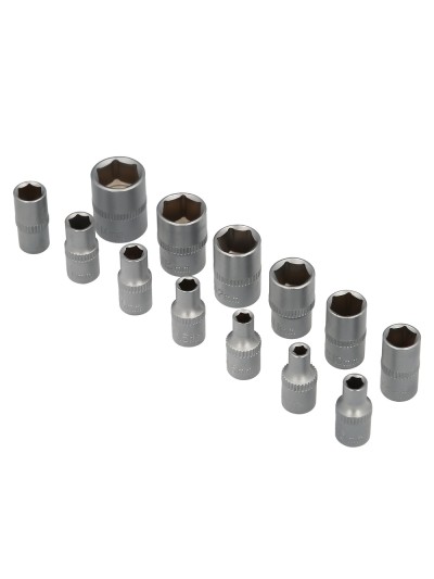 Juego Llaves De Vaso y Puntas 1/4" 46 Pzs. Con Apadtador. Cromo Vanadio, Kit Llave Combinada, Kit Carraca,