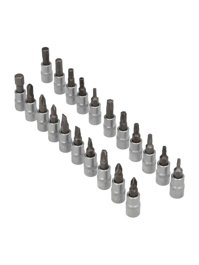 Juego Llaves De Vaso y Puntas 1/4" 46 Pzs. Con Apadtador. Cromo Vanadio, Kit Llave Combinada, Kit Carraca,