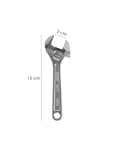 Llave Ajustable Moleta 6" / 150 mm. Llave Inglesa, Llave Apriete, Llave Ajustable