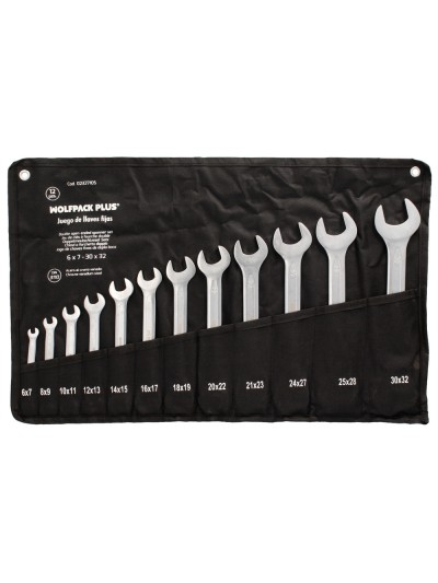 Juego Llaves Fijas Wolfpack Plus 12 Piezas