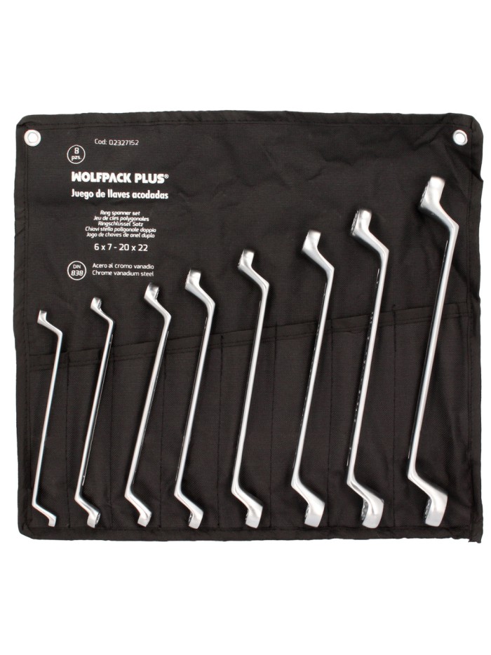 Juego Llaves Acodadas Wolfpack Plus 8 Piezas