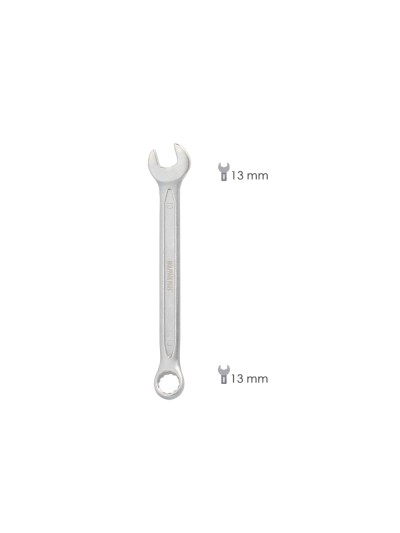 Llave Combinada Plus 13x13 Acero Cromo Vanadio DIN 3113. Llave Doble Boca, Llave Fija, Llave Estrella