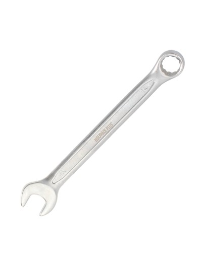 Llave Combinada Plus 14x14 Acero Cromo Vanadio DIN 3113. Llave Doble Boca, Llave Fija, Llave Estrella