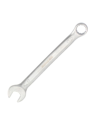 Llave Combinada Plus 17x17 Acero Cromo Vanadio DIN 3113. Llave Doble Boca, Llave Fija, Llave Estrella